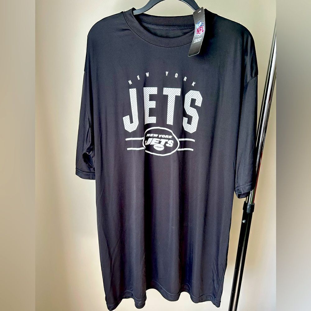 NWT New York Jets NFL Team Apparel Short Sleeve Black Jersey 2XLT